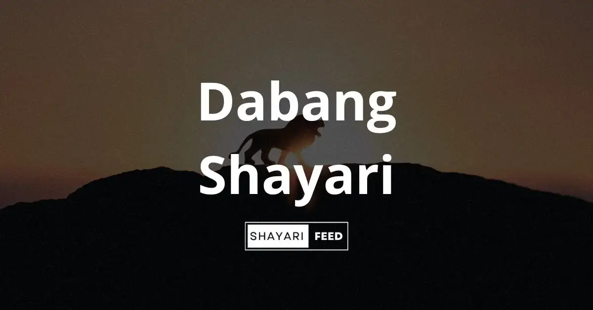 Dabang Shayari Thumbnail